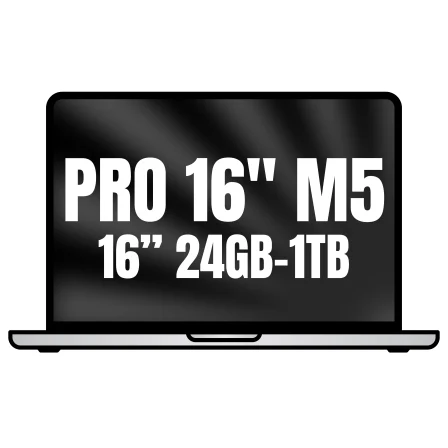 Apple MacBook Pro 16" con chip M5 Pro - CPU 18 núcleos, 24GB RAM, 1TB SSD, Pantalla Liquid Retina XDR Apple MacBook Pro 16" con chip M5 Pro - CPU 18 núcleos, 24GB RAM, 1TB SSD, Pantalla Liquid Retina XDR